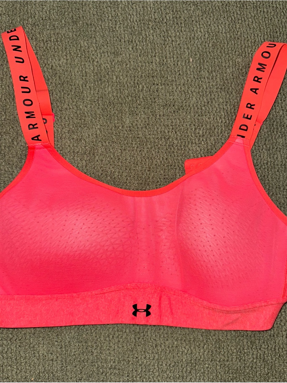 Under Armour Bright Neon Pink Medium-Support Sports Bra
